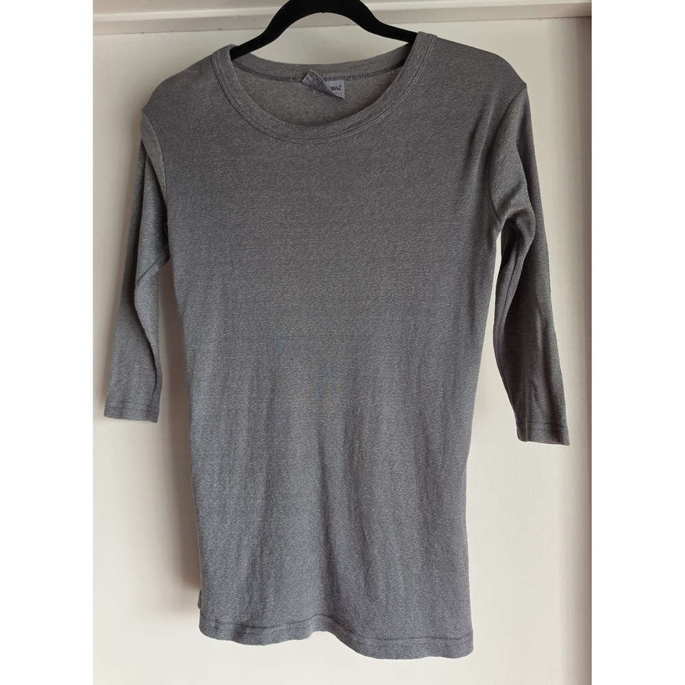 Michael Stars Women One Size Grey 3/4 Sleeve Top Blouse Tee Shirt Tunic